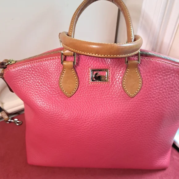 Dooney&Bourke Pink Soft Leather π Bag Great Condition - Picture 2 of 11